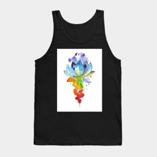 Chakra Yoga Lotus Flower Watercolour Tank Top